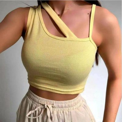 خرید عمده نیم تنه کراپ یقه نظامی کبریتی - تاپ و تیشرت زنانه عمده
