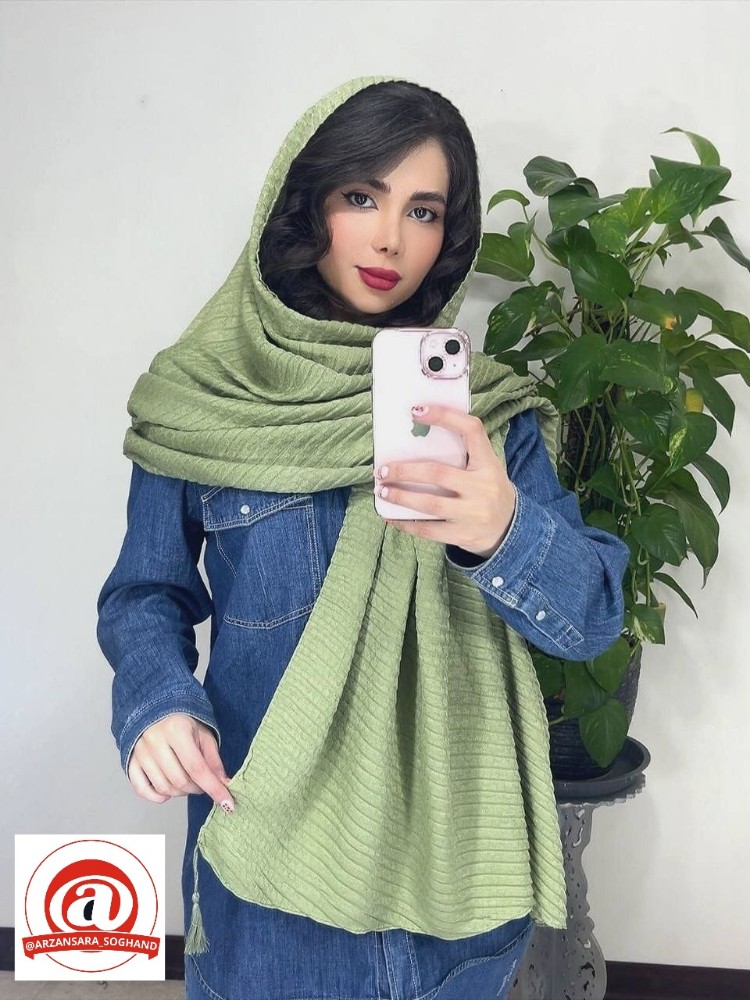 خرید عمده شال پلیسه صدفی منقوله دار