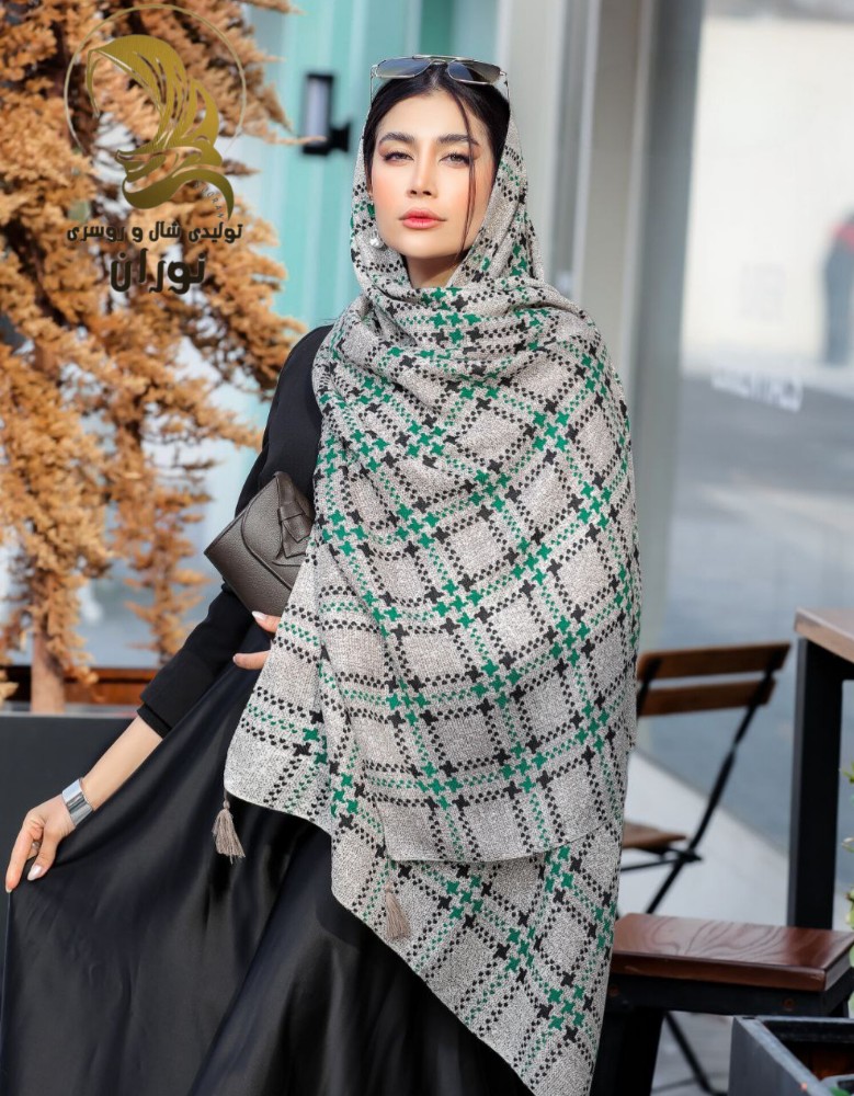 خرید عمده شال نخی پاییزه منگوله دار اعلاء