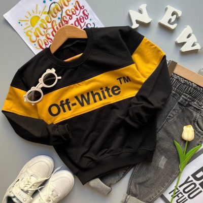 خرید عمده بلوز تک پسرانه off white