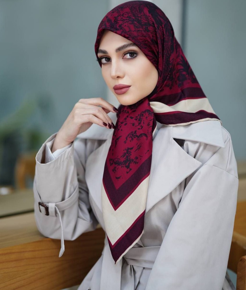 فروش عمده روسری ابریشم توییل زنانه سایز ۱۰۰ - شال و روسری زنانه عمده