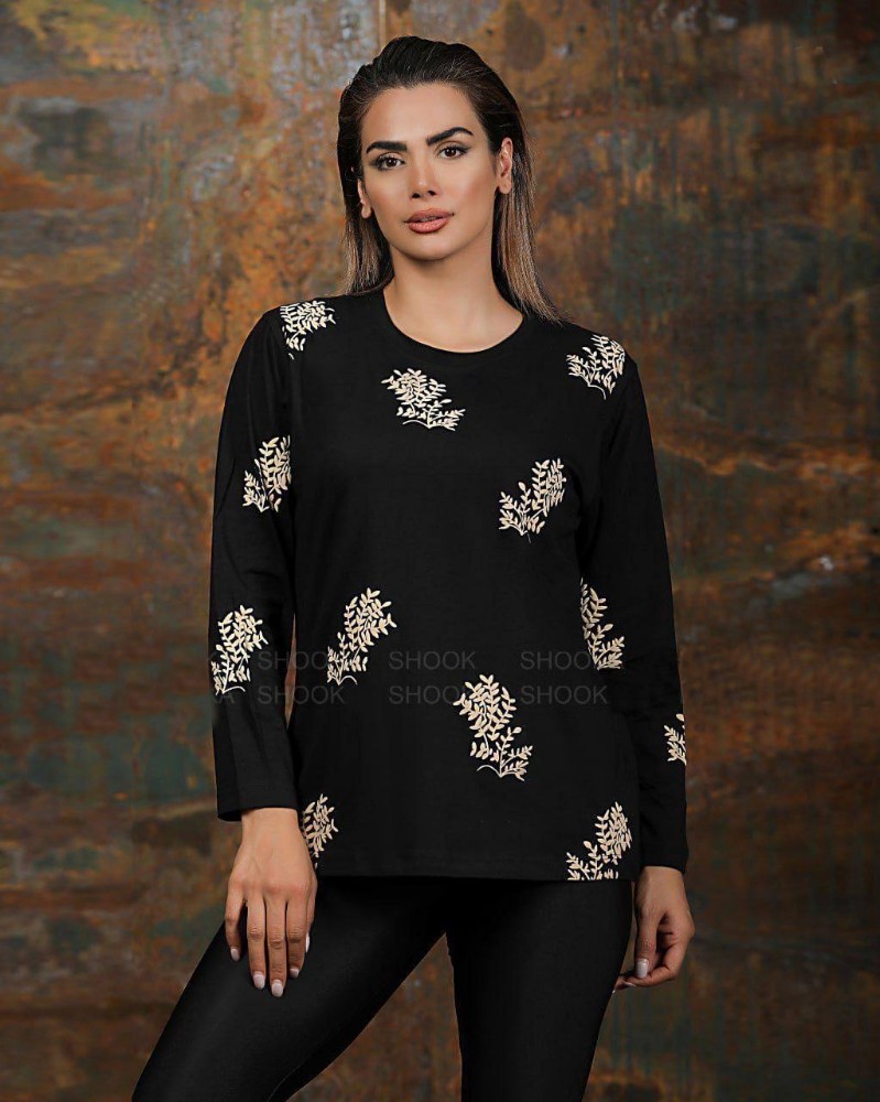 خرید عمده ️بلوز سوپر پنبه ازبک گلوبال ️ کد3520 - ست بلوز شلوار زنانه عمده