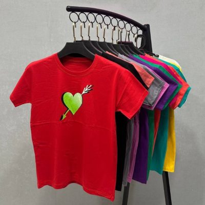 خرید عمده ️تیشرت سوپر پنبه چاپی اعلاء ️ کد3524 - تاپ و تیشرت زنانه عمده