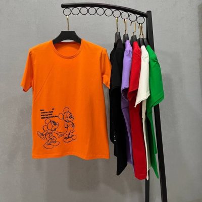 خرید عمده ️تیشرت سوپر پنبه چاپی اعلاء ️ کد10285 - تاپ و تیشرت زنانه عمده
