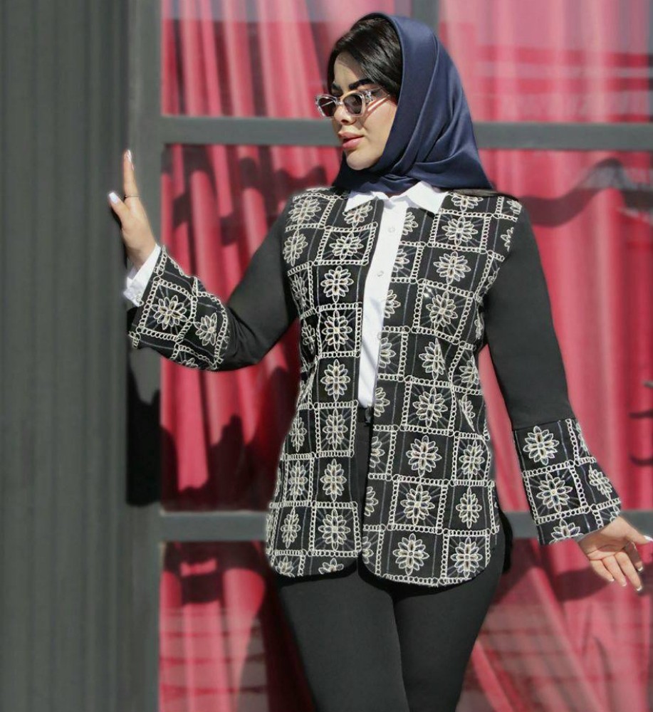 فروش عمده مانتو زنانه مجلسی سوزندوزی - مانتو زنانه عمده