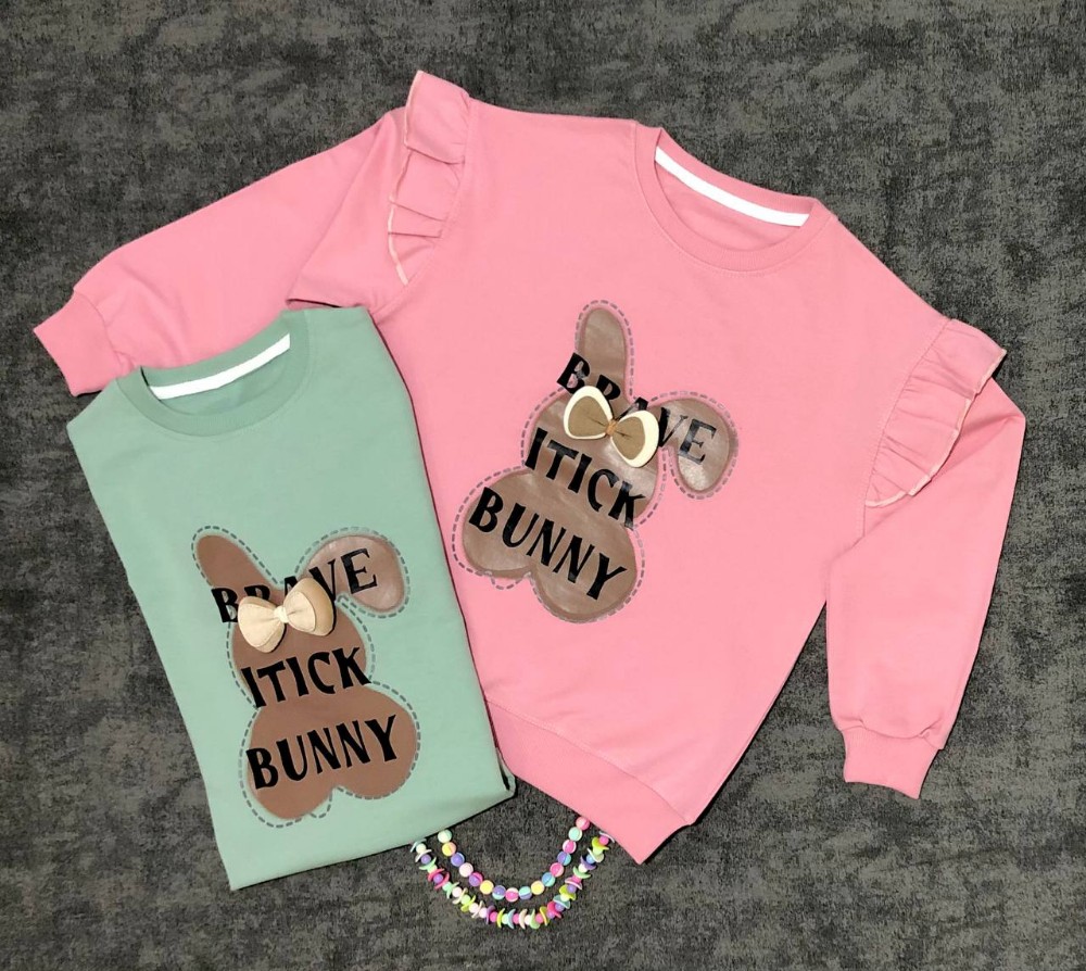 فروش عمده بلوز تک دخترانه آستین Bunny - بلوز تک دخترانه عمده
