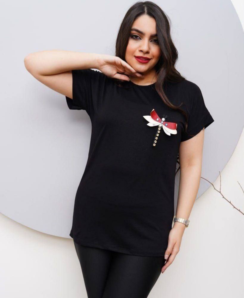 فروش عمده تیشرت زنانه نگین کاری - تاپ و تیشرت زنانه عمده