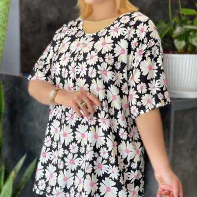 فروش عمده تیشرت زنانه نخ کره ای - تاپ و تیشرت زنانه عمده