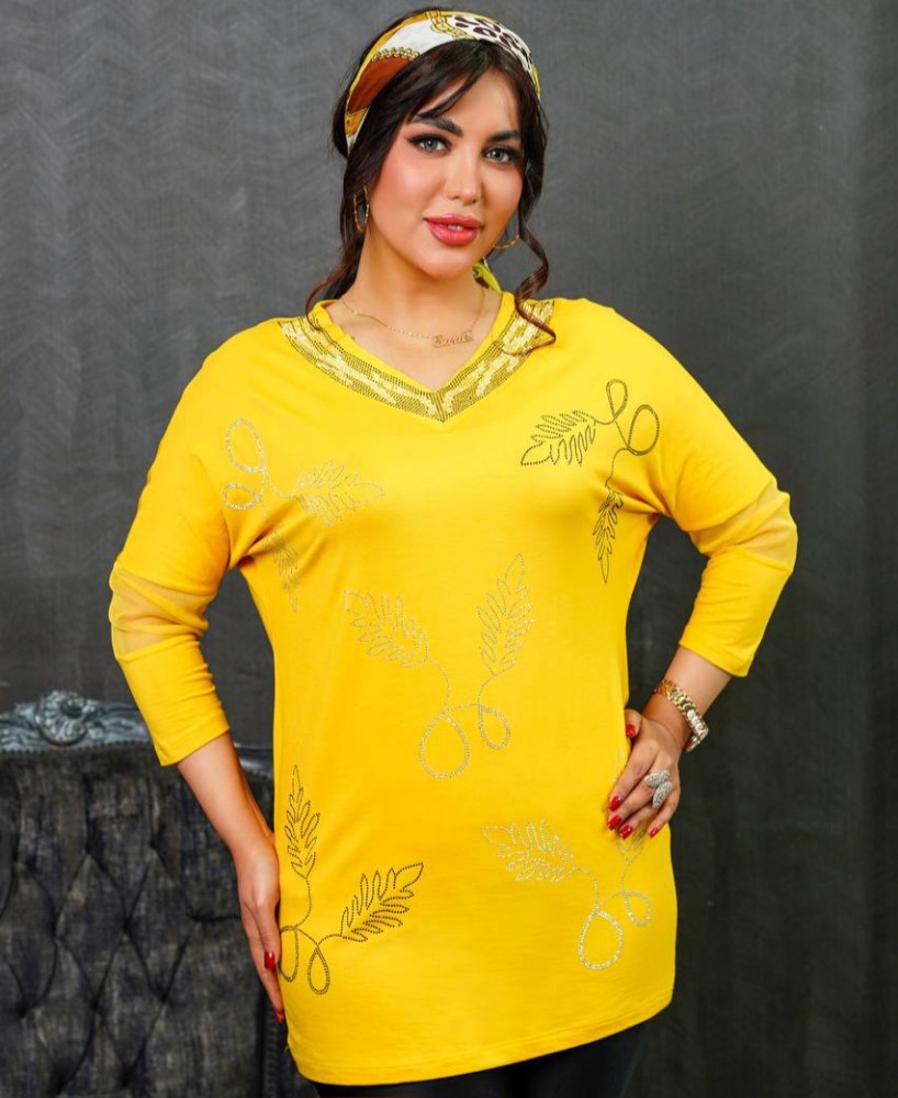 فروش عمده تیشرت زنانه نگین دار - تاپ و تیشرت زنانه عمده