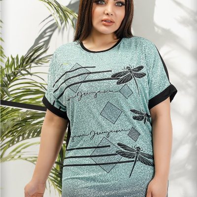 فروش عمده تیشرت زنانه نگین کاری - تاپ و تیشرت زنانه عمده