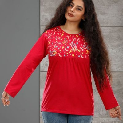 خرید عمده بلوز دورس آستین دار - تاپ و تیشرت زنانه عمده