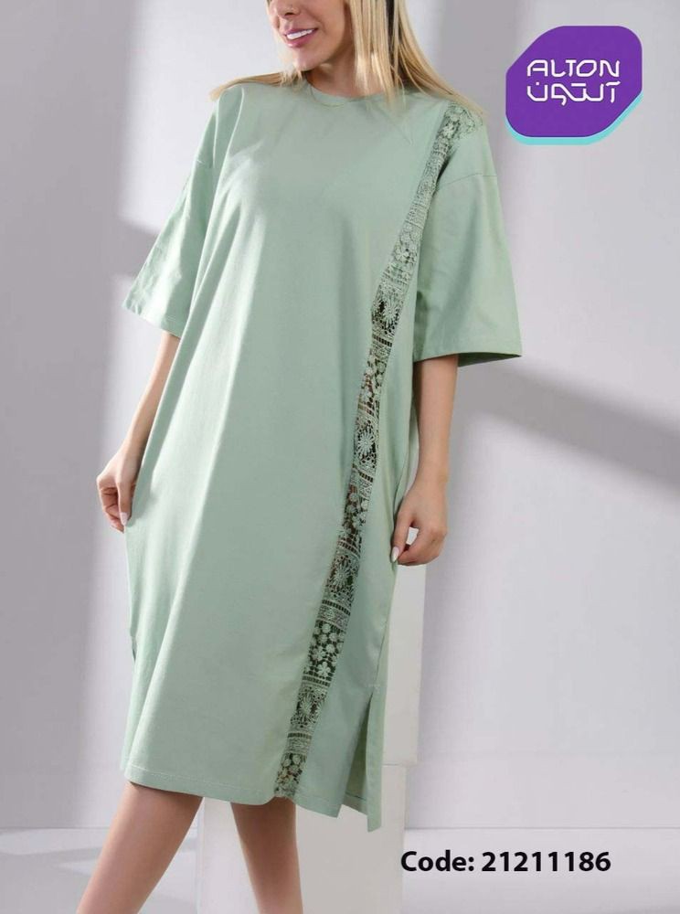 خرید عمده تیشرت ماکسی یکطرفه گیپور - تاپ و تیشرت زنانه عمده