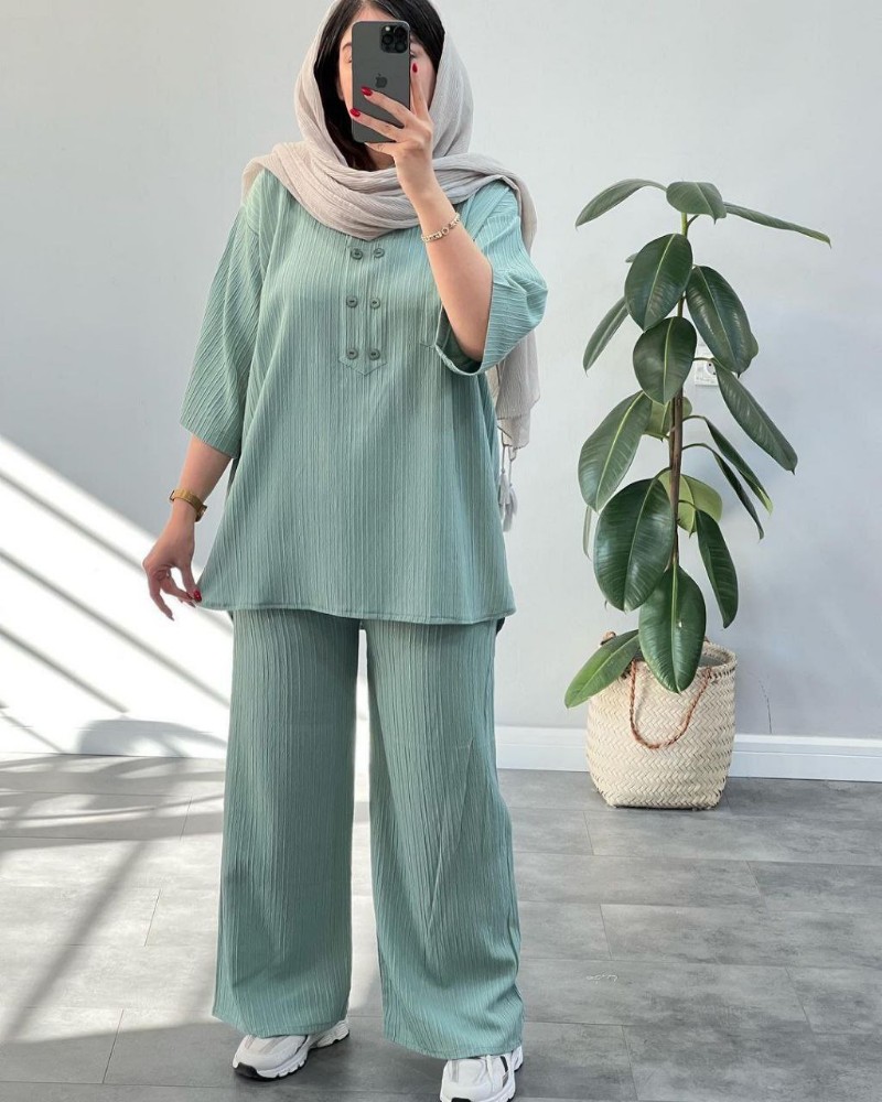 فروش عمده ست تونیک شلوار زنانه ایوا - ست تونیک شلوار زنانه عمده