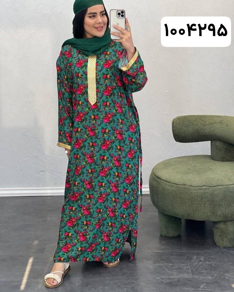 خرید عمده ساحلی گلدار یقه طلاکوب نخی - ساحلی زنانه عمده