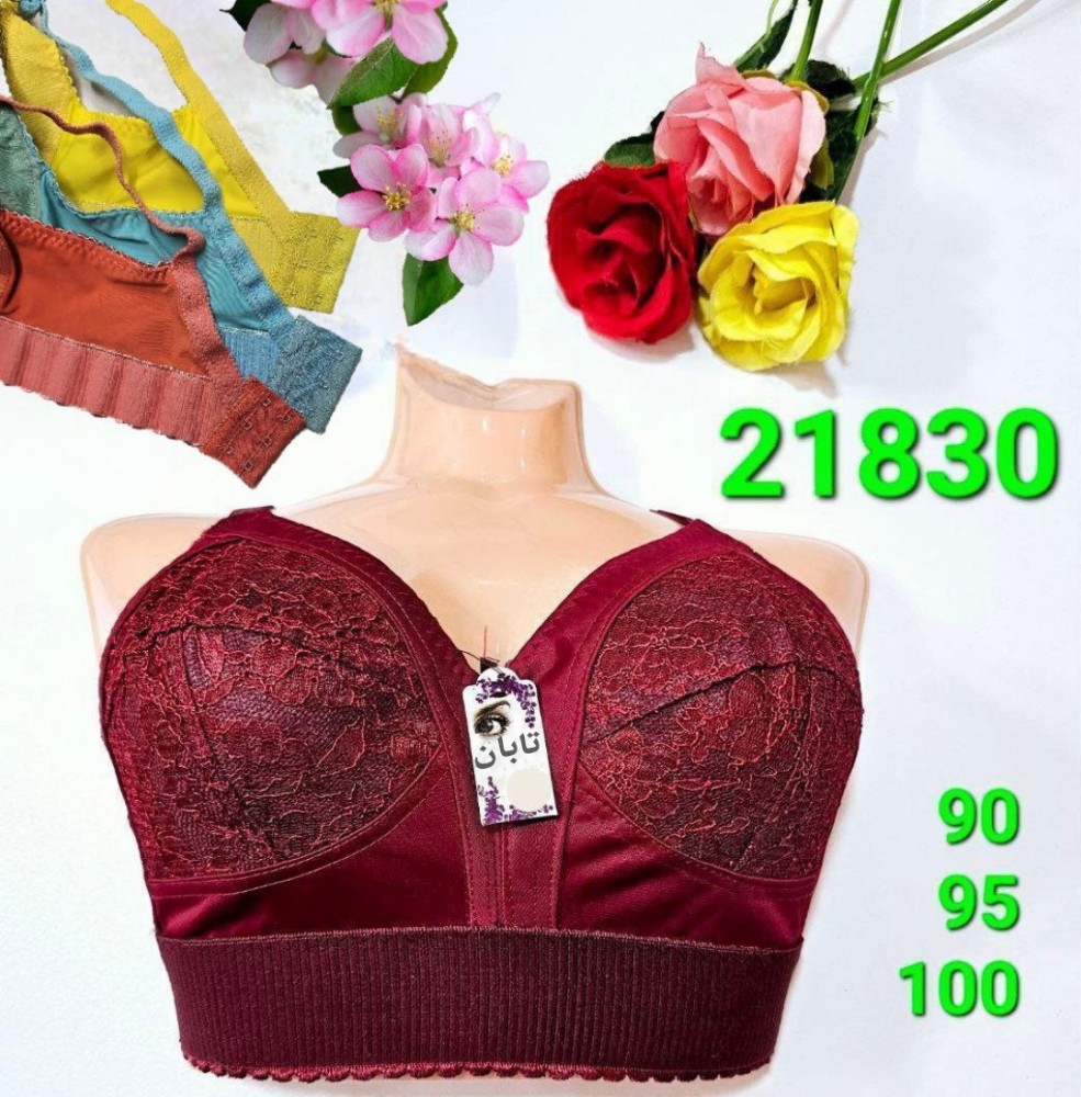 فروش عمده ⚜️سوتین توری دور پرلون پهن زیربافت⚜️ کدb_21830 - سوتین زنانه عمده