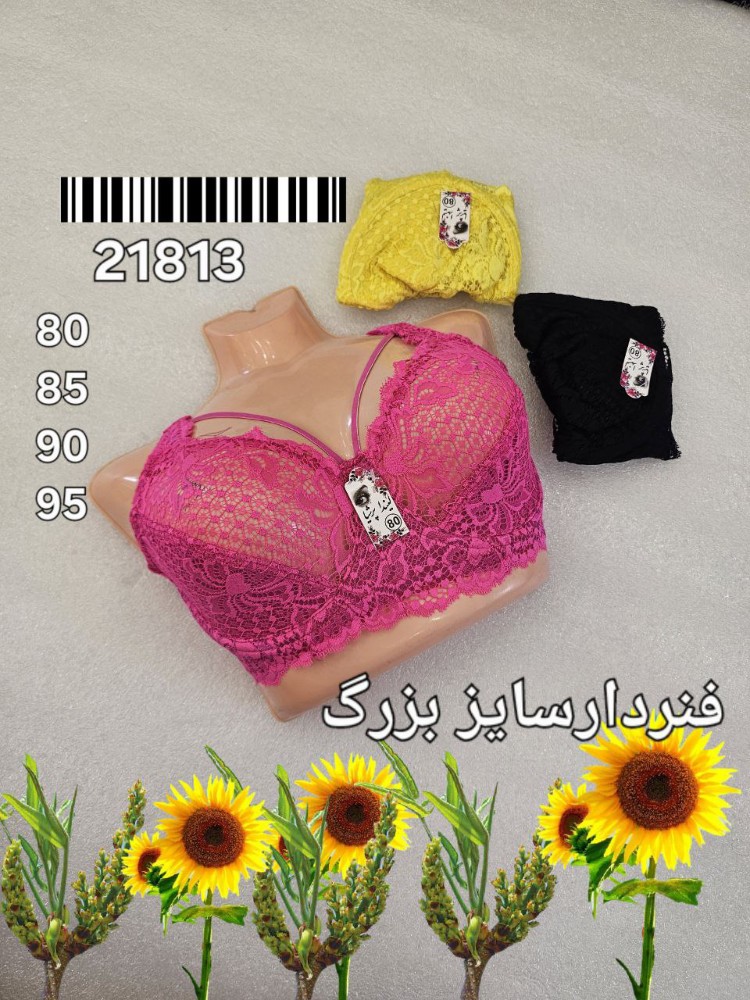 فروش عمده سوتین دانتل زیر فنر دار سایزهای بزرگ پرفروش‌ - سوتین زنانه عمده