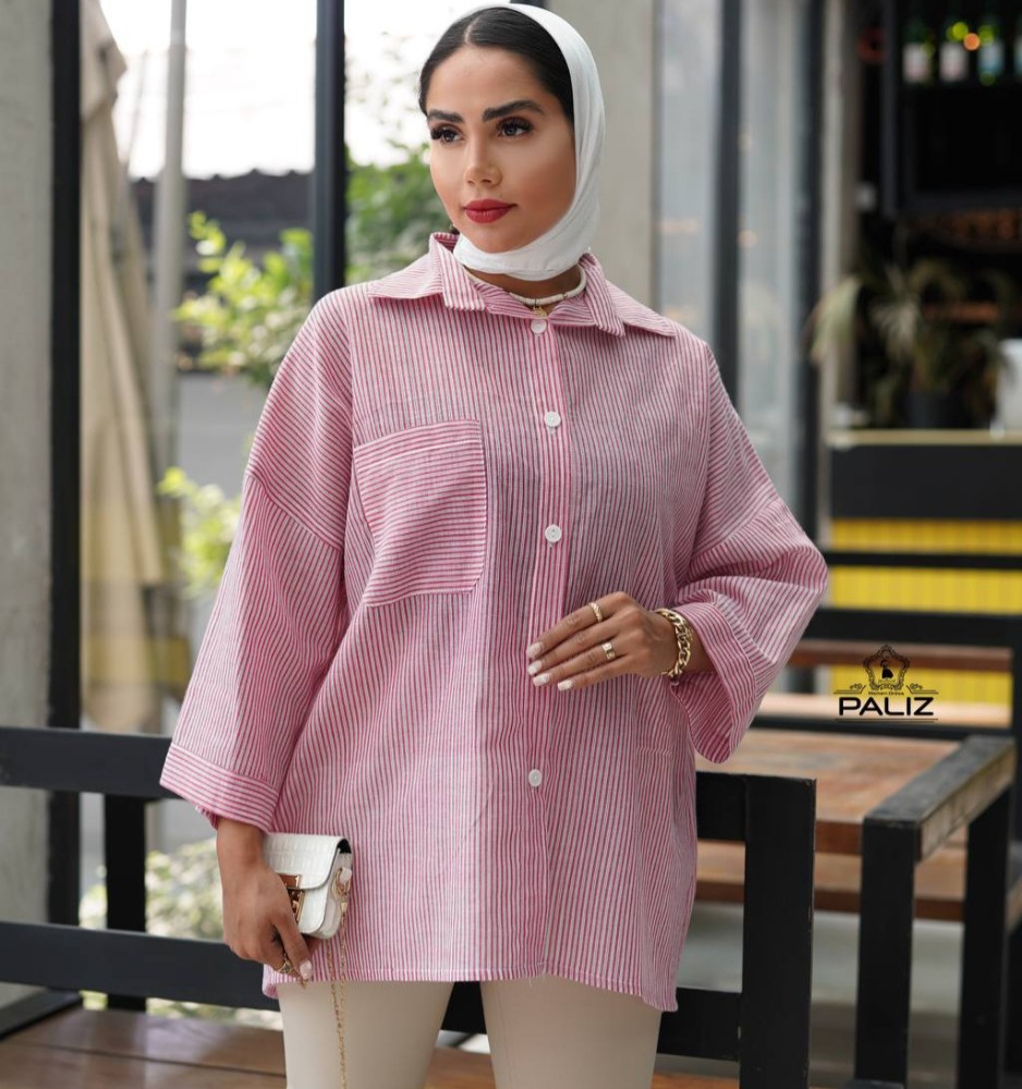 فروش عمده شومیز زنانه لنین راه راه - شومیز زنانه عمده