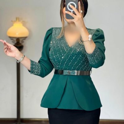 فروش عمده شومیز زنانه نگینی - شومیز زنانه عمده