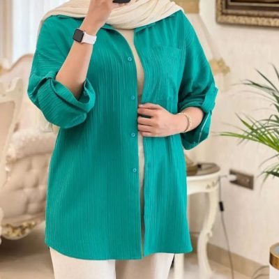 فروش عمده شومیز زنانه تک جیب آیوا - شومیز زنانه عمده