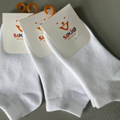 فروش عمده جوراب مچی سفید دخترانه خارجی - جوراب پسرانه عمده