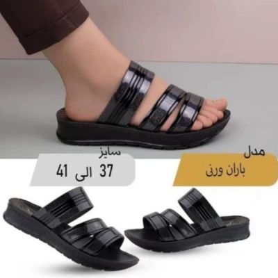فروش عمده صندل زنانه مدل باران ورنی - صندل زنانه عمده