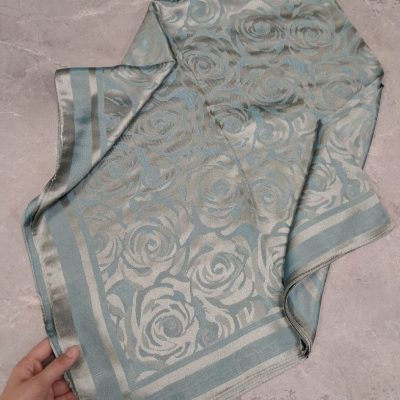 فروش عمده روسری زنانه مجلسی ژاکارد سایز ۱۱۰ - شال و روسری زنانه عمده