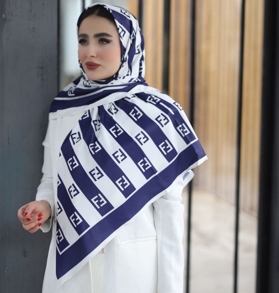 فروش عمده روسری زنانه مجلسی ابریشم توییل سایز ۱۰۰ - شال و روسری زنانه عمده