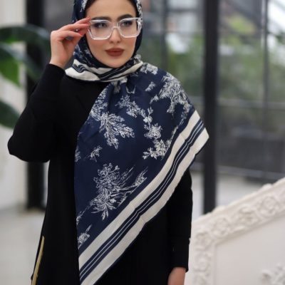 فروش عمده روسری زنانه مجلسی ابریشم توییل سایز ۱۰۰ - شال و روسری زنانه عمده
