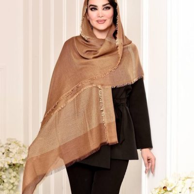 فروش عمده شال زنانه نخی حصیری دور ریش - شال و روسری زنانه عمده