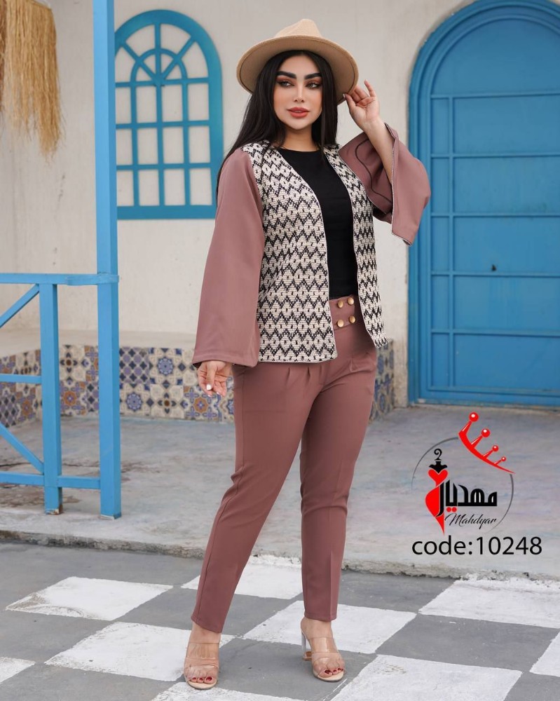 خرید عمده کت شلوار زنانه خرجکار هندی موشی - کت و شلوار زنانه عمده