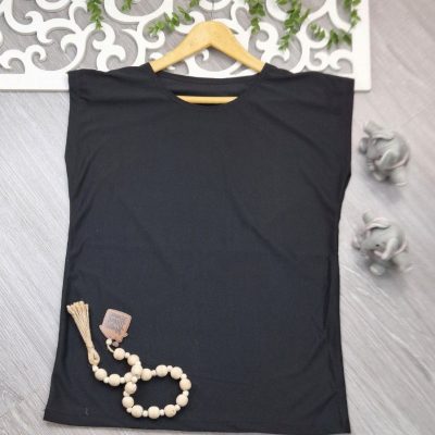 فروش عمده تاپ زنانه ساده مشکی 🔵 ۲۴۹۴۵۵ - لباس خواب زنانه عمده