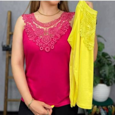 خرید عمده تاپ گیپوری ناز - تاپ و تیشرت زنانه عمده