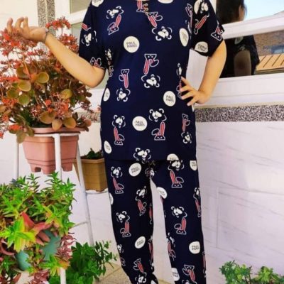 خرید عمده ست تیشرت شلوار نخی شسته شده - ست تیشرت شلوار زنانه عمده