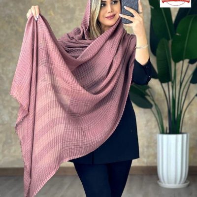 خرید عمده شال پلیسه حصیری منقوله دار - شال و روسری زنانه عمده