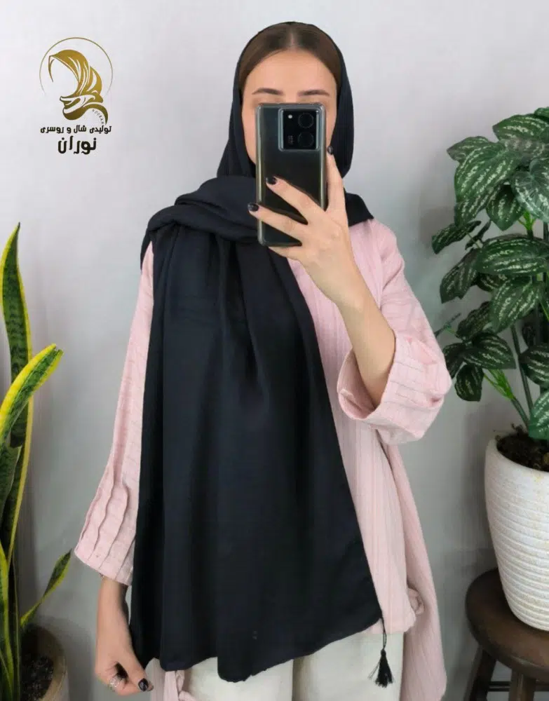 فروش عمده شال نخی زنبوری منگوله دار اعلاء - شال و روسری زنانه عمده