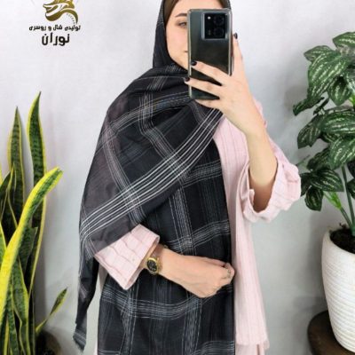 فروش عمده شال نخی اسپان خطی اعلاء - شال و روسری زنانه عمده