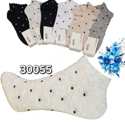 خرید عمده ️جوراب نخی اسپرت زنانه ️ کد30055 - جوراب زنانه عمده