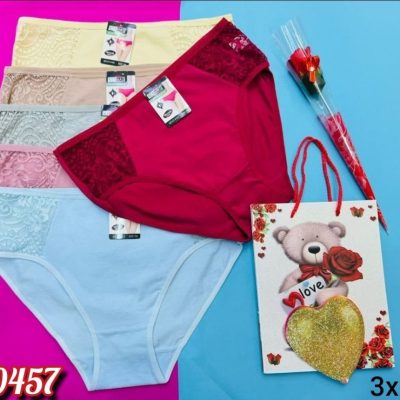 خرید عمده ️شورت نخی بغل دانتل زنانه ️ کدb_10457 - شورت زنانه عمده