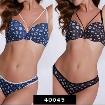 خرید عمده ️ست اسفنجی فنردار هارنسی ️ کد40049 - شورت و سوتین زنانه عمده