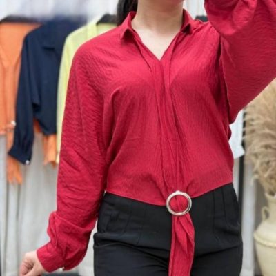 خرید عمده شومیز خفاشی جلو گره ای - شومیز زنانه عمده
