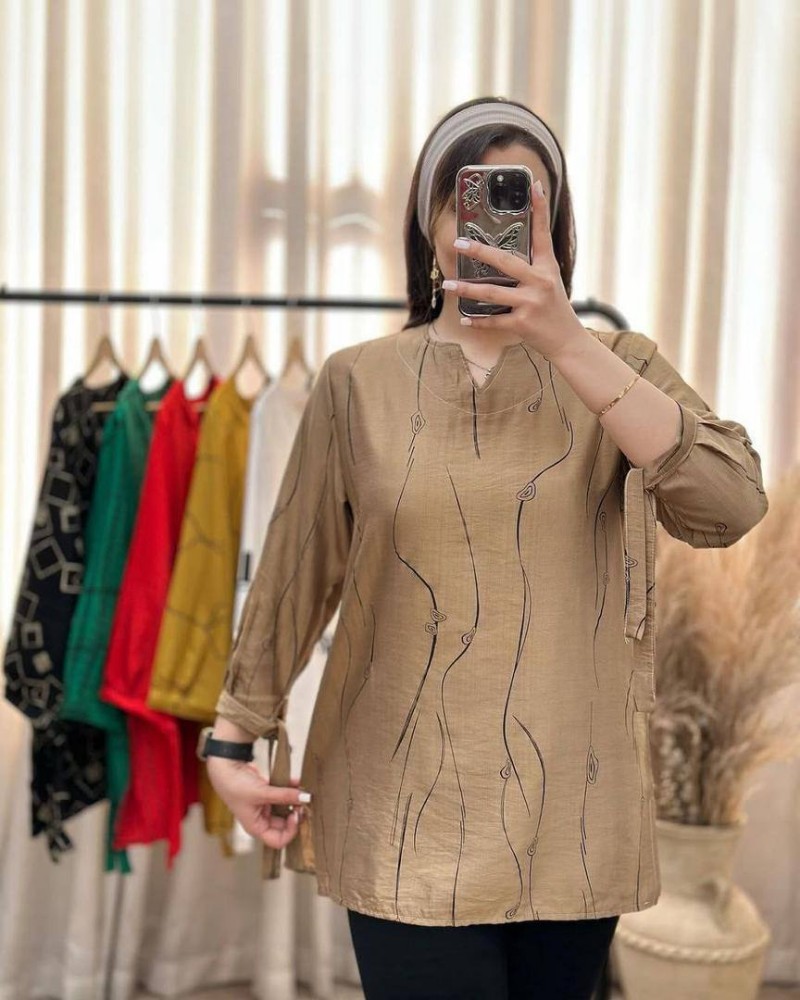 خرید عمده شومیز یقهvآستین بندی - شومیز زنانه عمده