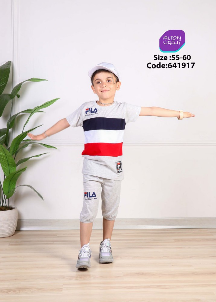خرید عمده تیشرت شلوارک پسرانه - ست تیشرت شلوارک پسرانه عمده