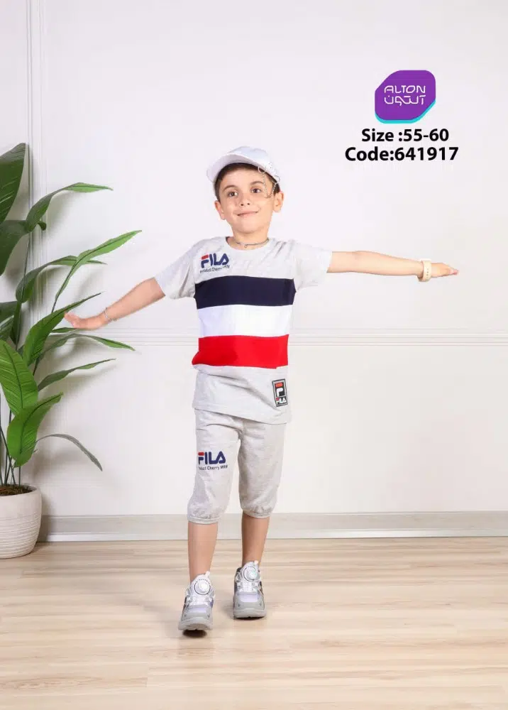 خرید عمده تیشرت شلوارک پسرانه - ست تیشرت شلوارک پسرانه عمده