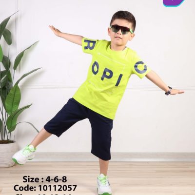 خرید عمده تیشرت شلوارک پسرانه - ست تیشرت شلوارک پسرانه عمده