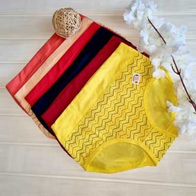 فروش عمده شورت نخ پنبه کمر گنی اعلا زنانه - شورت و سوتین زنانه عمده