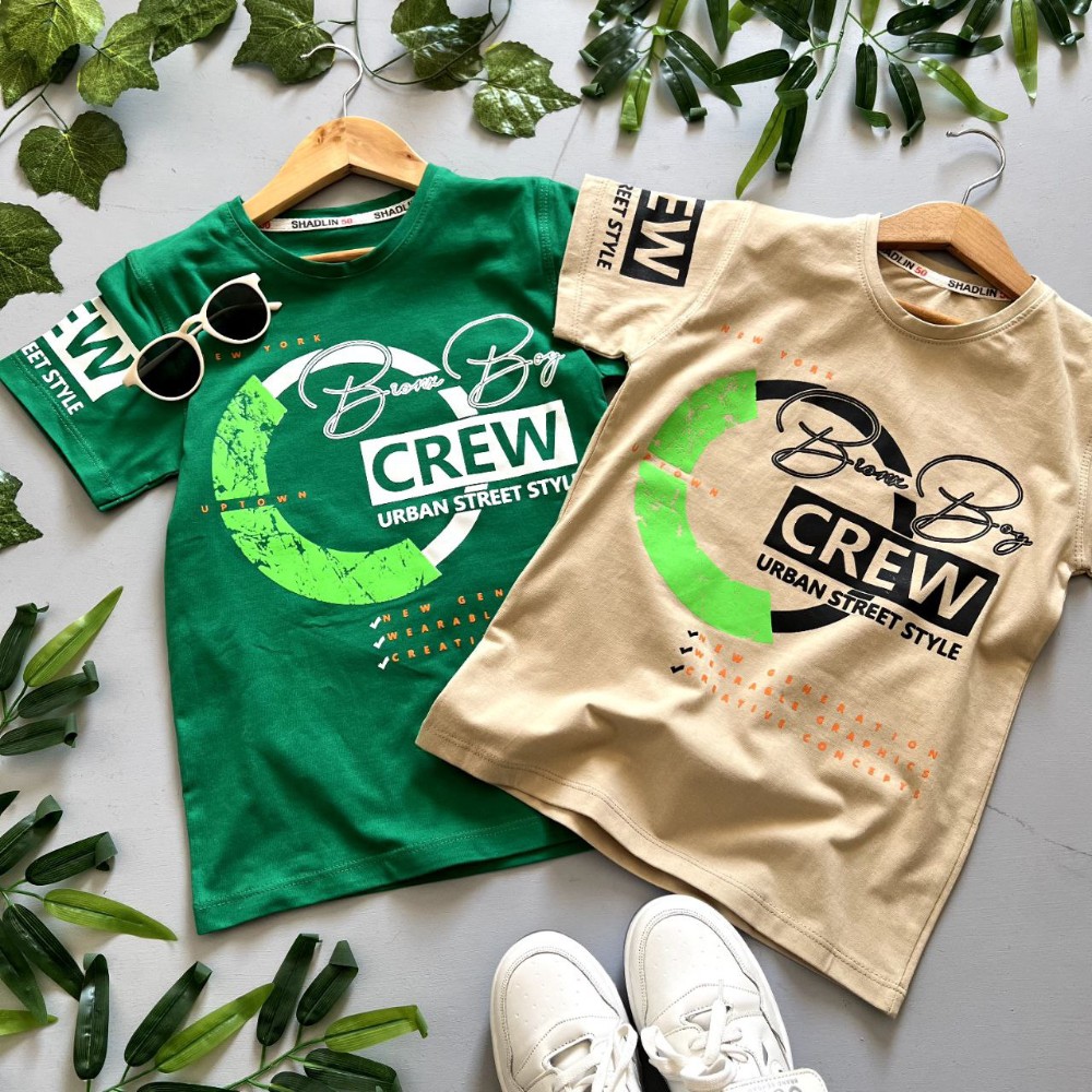 فروش عمده تیشرت تک اسپرت پسرانه crew - پیراهن و تیشرت پسرانه عمده