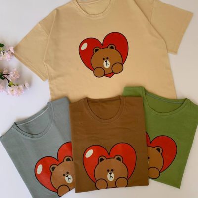 فروش عمده تیشرت پنبه زنانه فری سایز ۳۸ تا ۴۸ - تاپ و تیشرت زنانه عمده