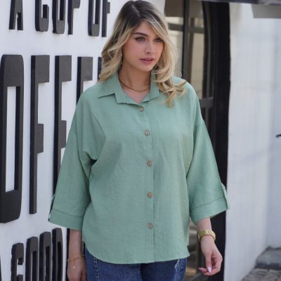 فروش عمده شومیز زنانه آستین پاکتی - شومیز زنانه عمده