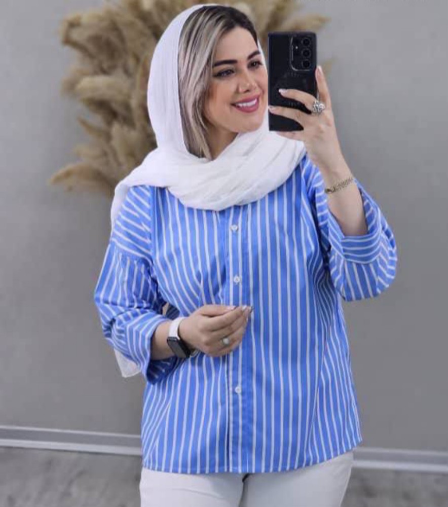 فروش عمده شومیز زنانه راه راه - شومیز زنانه عمده