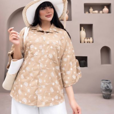 فروش عمده شومیز زنانه آستین پاگوندار - شومیز زنانه عمده